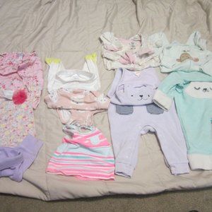 Bundle of 10 ps of infant clothing from 0-9 months